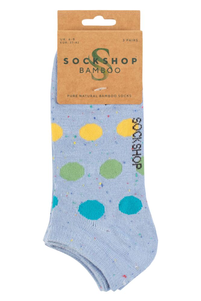 SOCKSHOP Womens Bamboo Speckled Trainer Socks 3-Pair