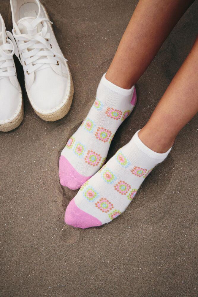 SOCKSHOP Womens Bamboo Trainer Socks With Smooth Toe Seams 3-Pair