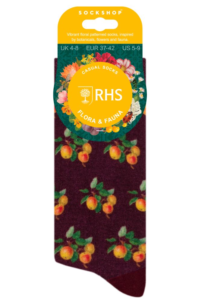SOCKSHOP Womens Cotton Royal Horticultural Society Patterned Socks