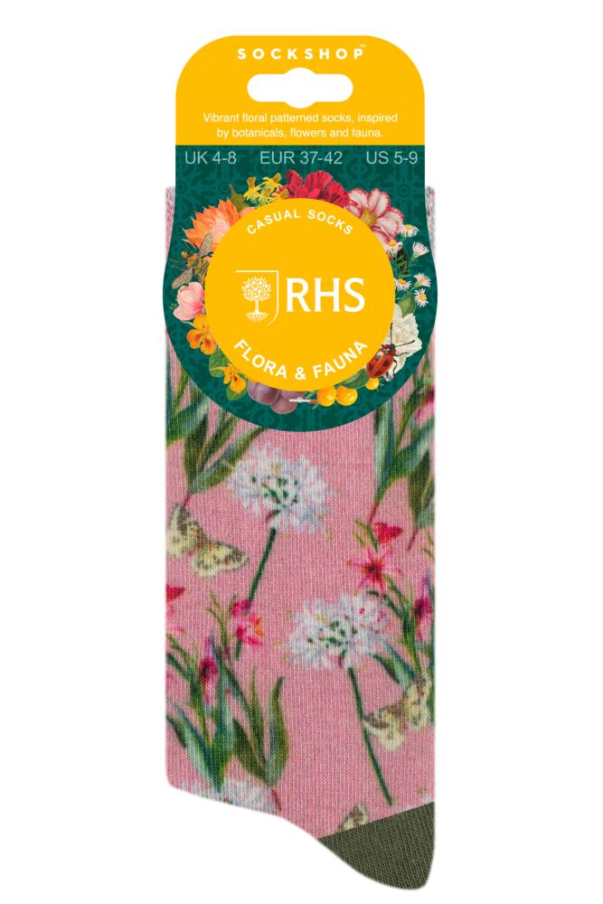 SOCKSHOP Womens Cotton Royal Horticultural Society Patterned Socks
