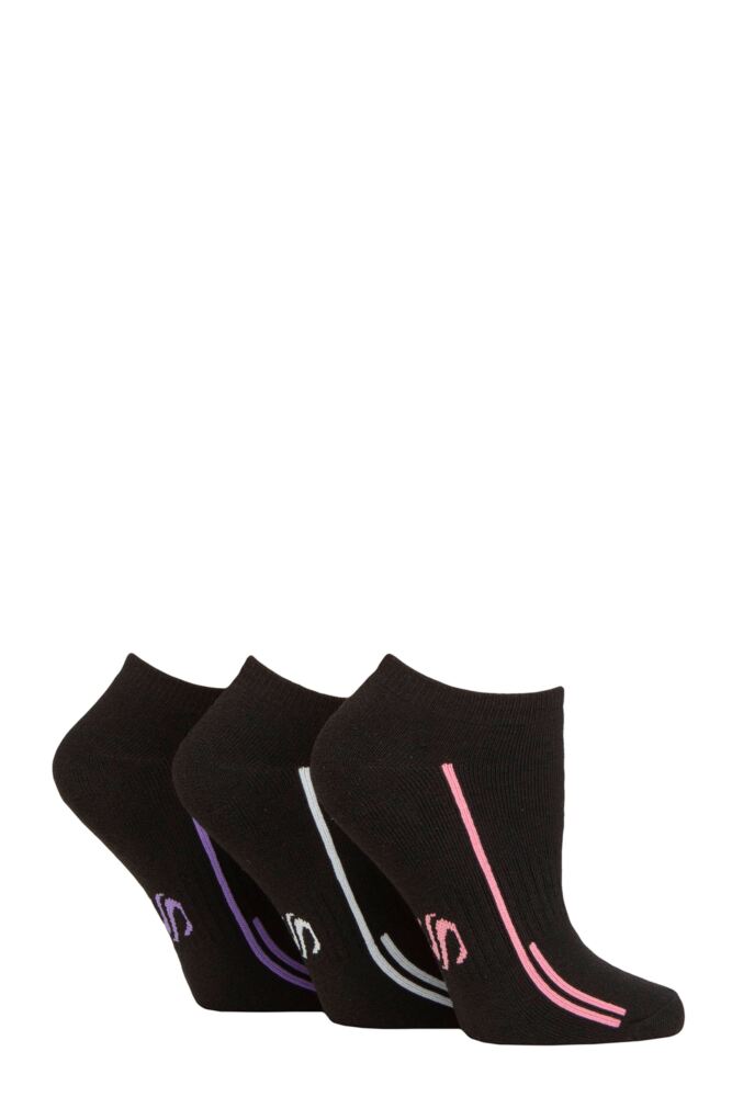 SOCKSHOP Womens Performance Sport Cushioned Trainer Socks 3-Pair