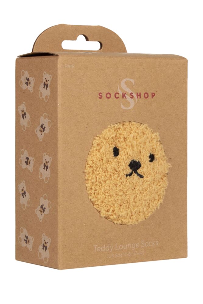 SOCKSHOP Womens Teddy Bear Cosy Gift Boxed Lounge Socks