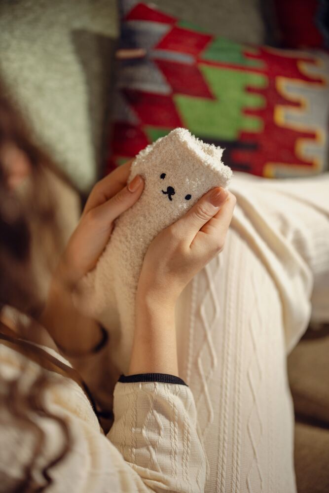 SOCKSHOP Womens Teddy Bear Cosy Gift Boxed Lounge Socks