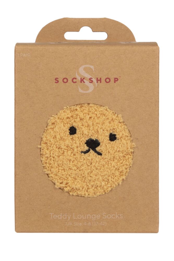 SOCKSHOP Womens Teddy Bear Cosy Gift Boxed Lounge Socks
