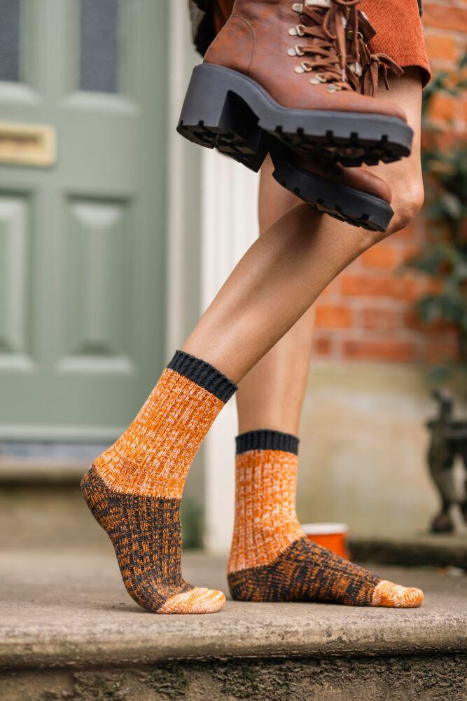 SOCKSHOP Womens Velvet Soft Chunky Rib Boot Socks 2-Pair