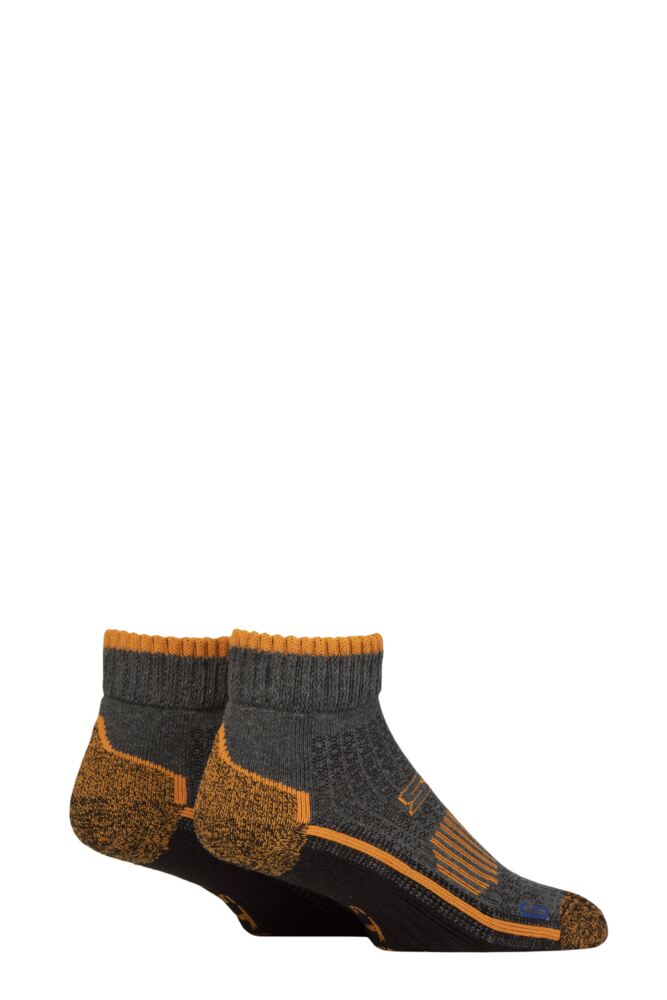 Sockshop Storm BlocMens Cotton Ankle High Walking Socks 2-Pair