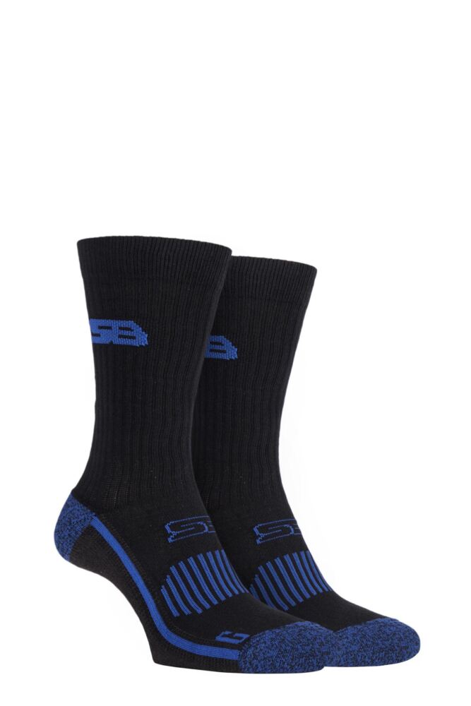 Sockshop Storm BlocMens Cotton Sports Crew Socks 2-Pair