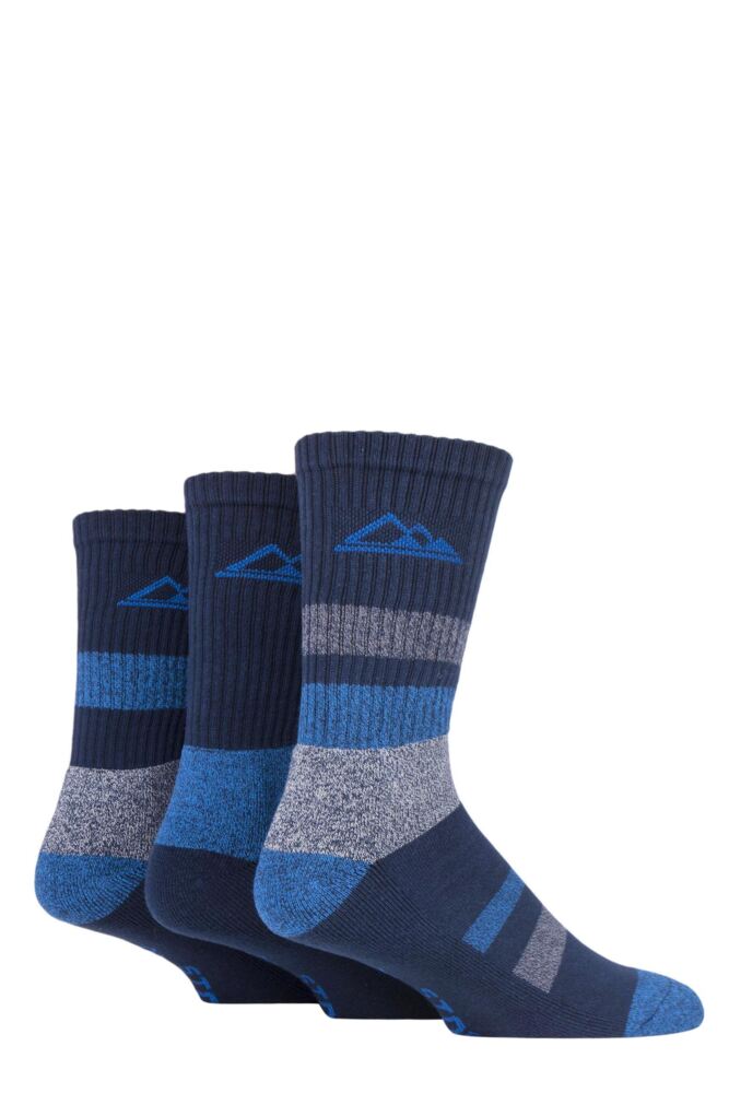 Sockshop Storm BlocMens Cotton Striped Boot Socks 3-Pair