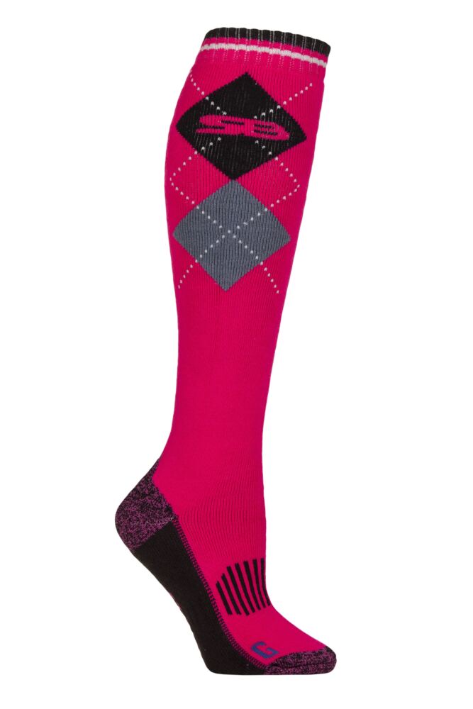 Sockshop Storm BlocWomens BlueGuard Patterdale Plain Patterned And Argyle Cotton Long Leg Equestrian Socks