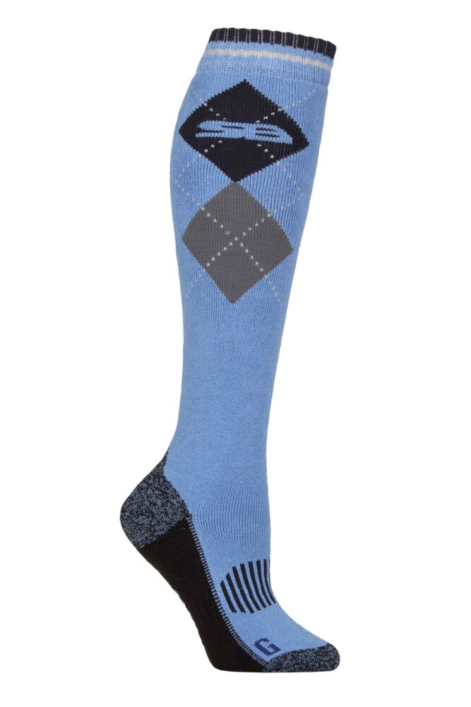 Sockshop Storm BlocWomens BlueGuard Patterdale Plain Patterned And Argyle Cotton Long Leg Equestrian Socks