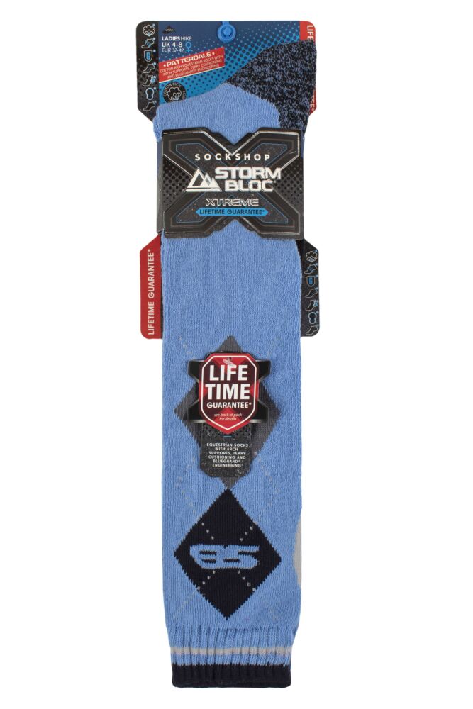 sockshop Storm BlocWomens BlueGuard Patterdale Plain Patterned and Argyle Cotton Long Leg Equestrian Socks