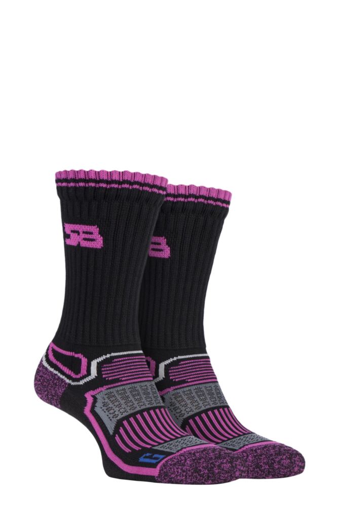 Sockshop Storm BlocWomens Cotton Aerobic Socks 2-Pair