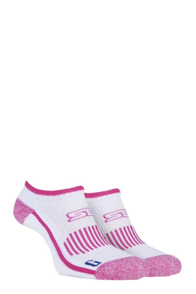 Sockshop Storm BlocWomens Cotton Ankle Trainer Socks 2-Pair