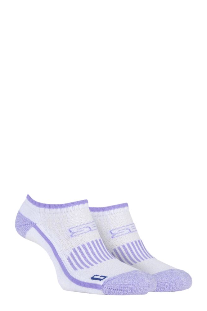 Sockshop Storm BlocWomens Cotton Ankle Trainer Socks 2-Pair