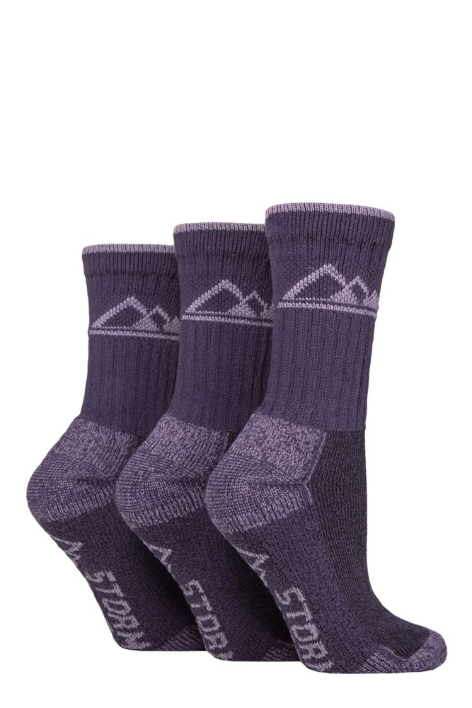 Sockshop Storm BlocWomens Cotton Luxury Heavy Cushion Boot Socks 3-Pair