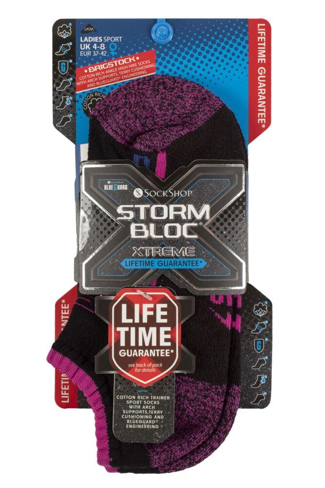 sockshop Storm BlocWomens with BlueGuard Brigstock Cotton Sports Trainer Socks