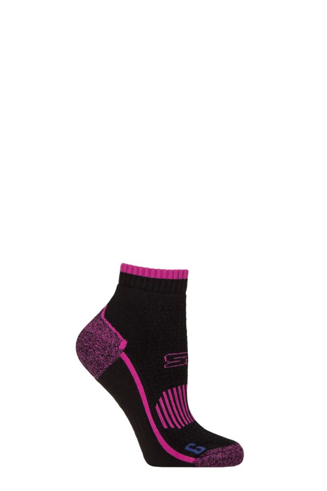 Sockshop Storm BlocWomens With BlueGuard Skelton Cotton Ankle High Hiking Socks