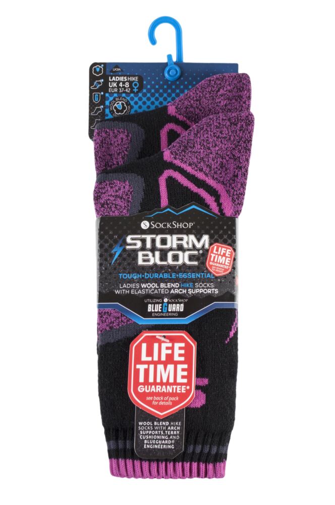 sockshop Storm BlocWomens with BlueGuard Wool Blend Socks 2-Pair