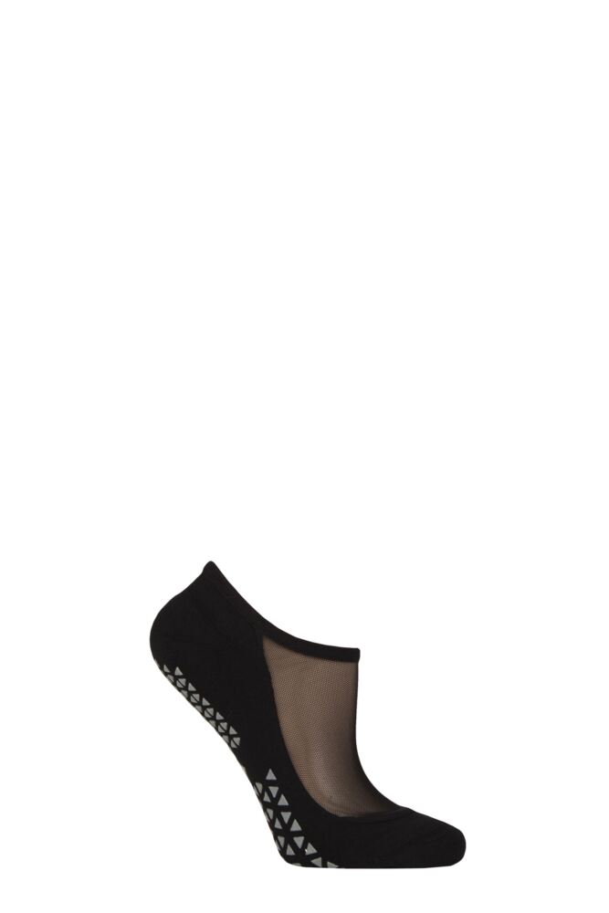 Sockshop Tavi NoirWomens Organic Cotton Maddie Sheer Top Yoga Socks With Grip