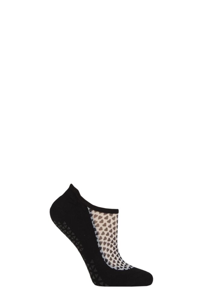 Sockshop Tavi NoirWomens Organic Cotton Maddie Sheer Top Yoga Socks With Grip