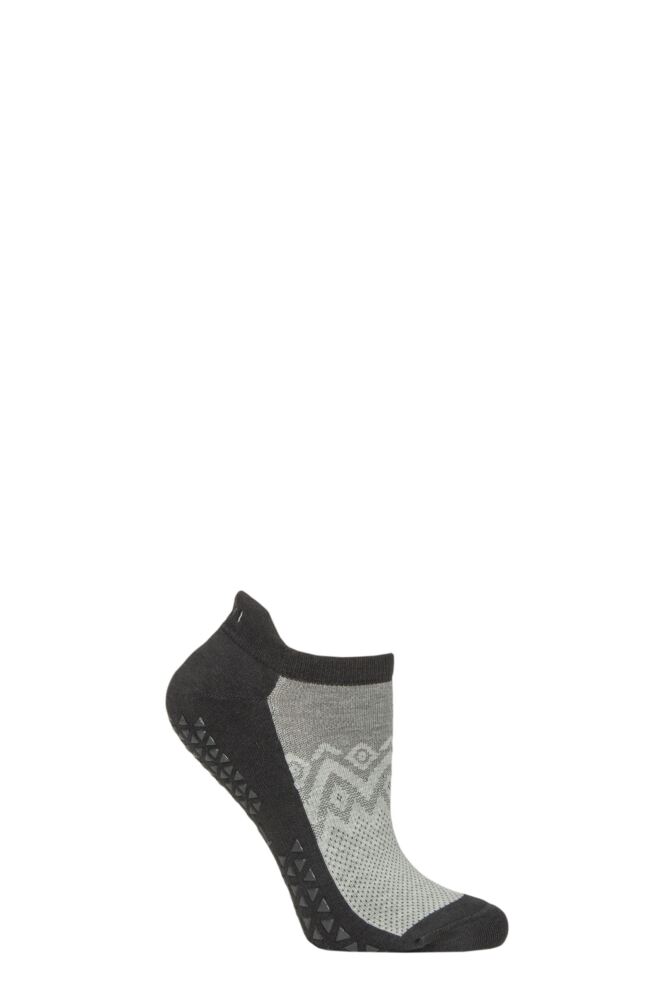 Sockshop Tavi NoirWomens Organic Cotton Savvy Low Rise Yoga Socks With Grip