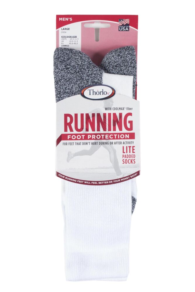 sockshop ThorlosMens Lite Running Thin Cushion Crew Socks