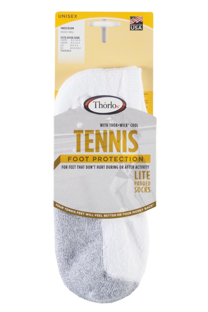 sockshop ThorlosMens & Womens Lite Tennis Micro Mini Trainer Socks