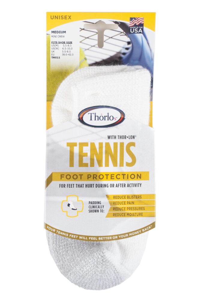 sockshop ThorlosMens & Womens Tennis Mini Crew Socks with Thick Cushion