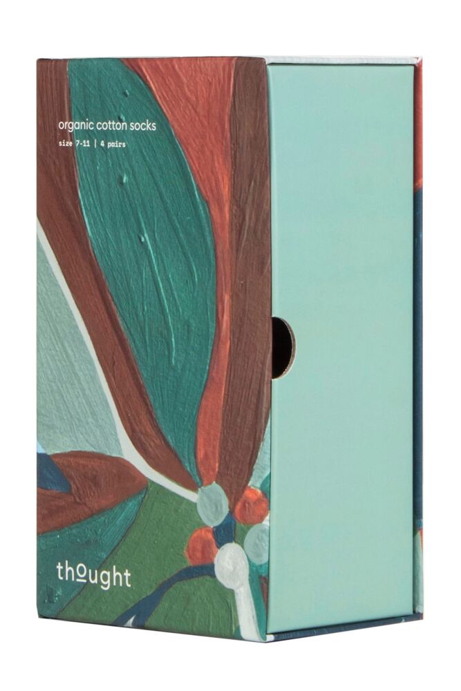 Sockshop ThoughtMens Organic Cotton Joseph Christmas Jumper Socks 4-Pair Gift Box