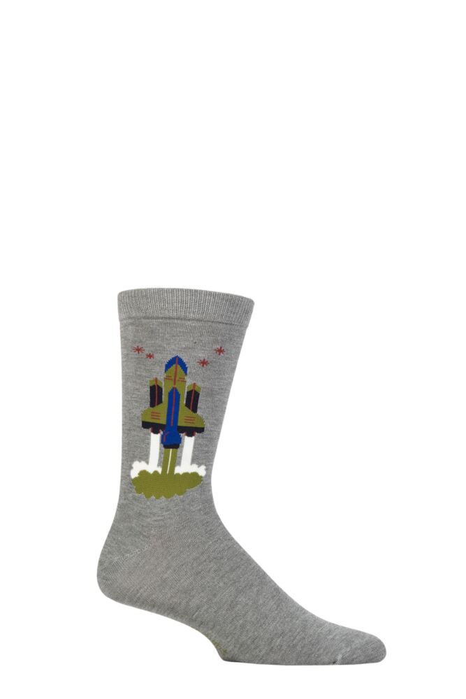 Sockshop ThoughtMens Organic Cotton Onyx Rocket Socks