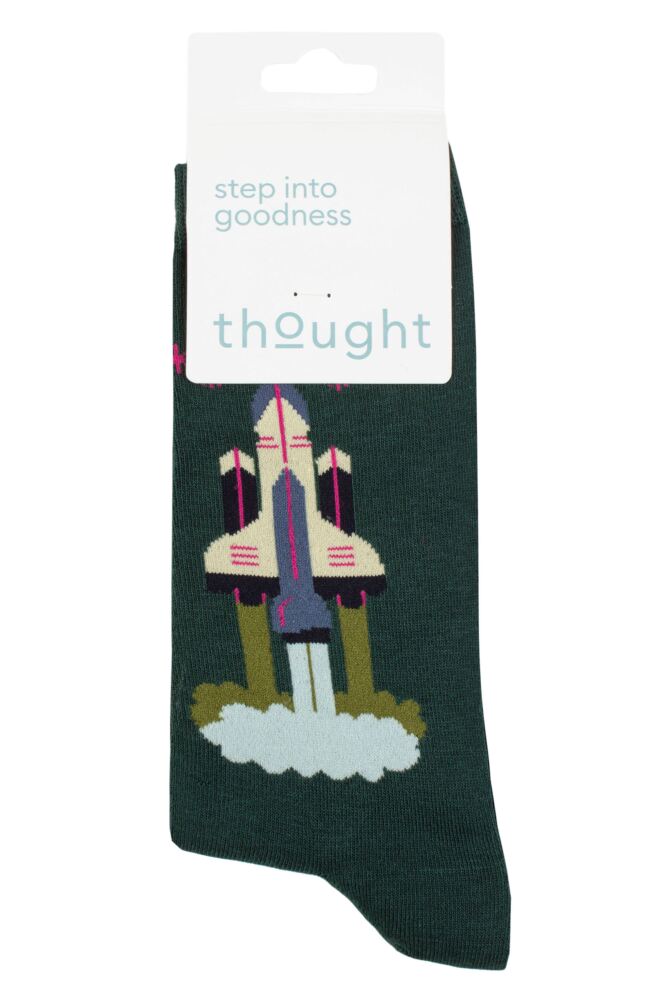sockshop ThoughtMens Organic Cotton Onyx Rocket Socks