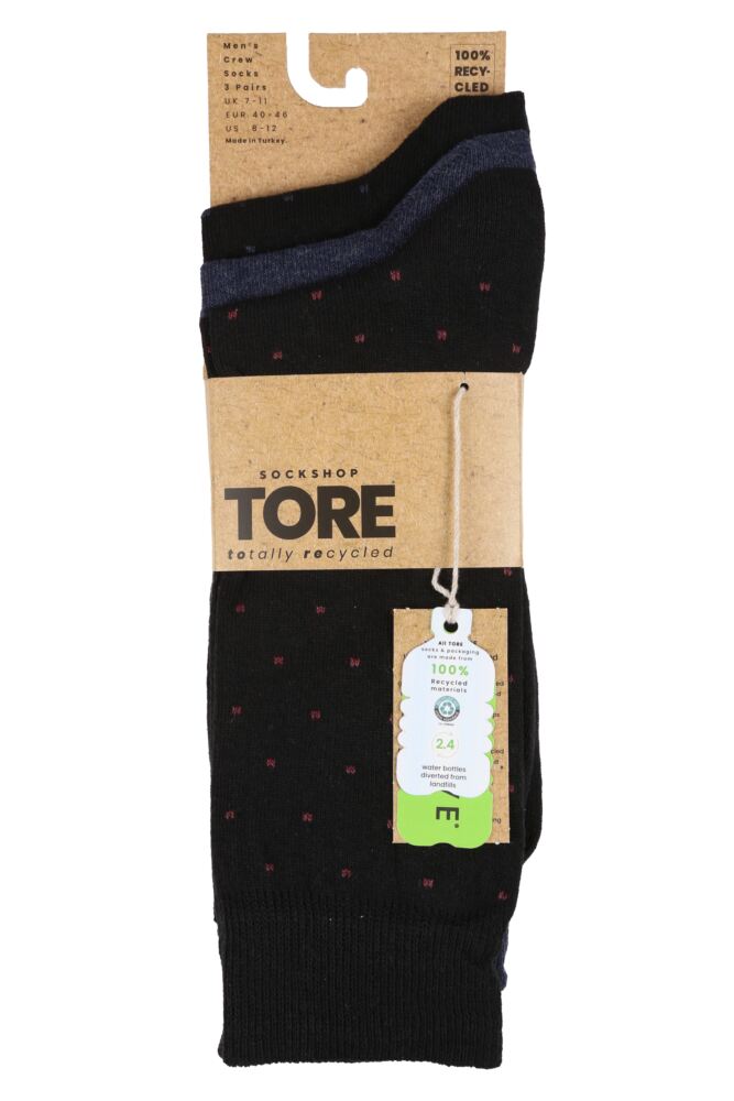 sockshop TOREMens Recycled Cotton Dots Socks 3-Pair
