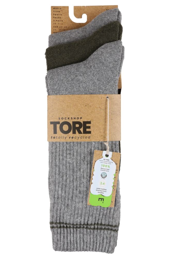 sockshop TOREMens Recycled Cotton Fashion Sports Socks 3-Pair