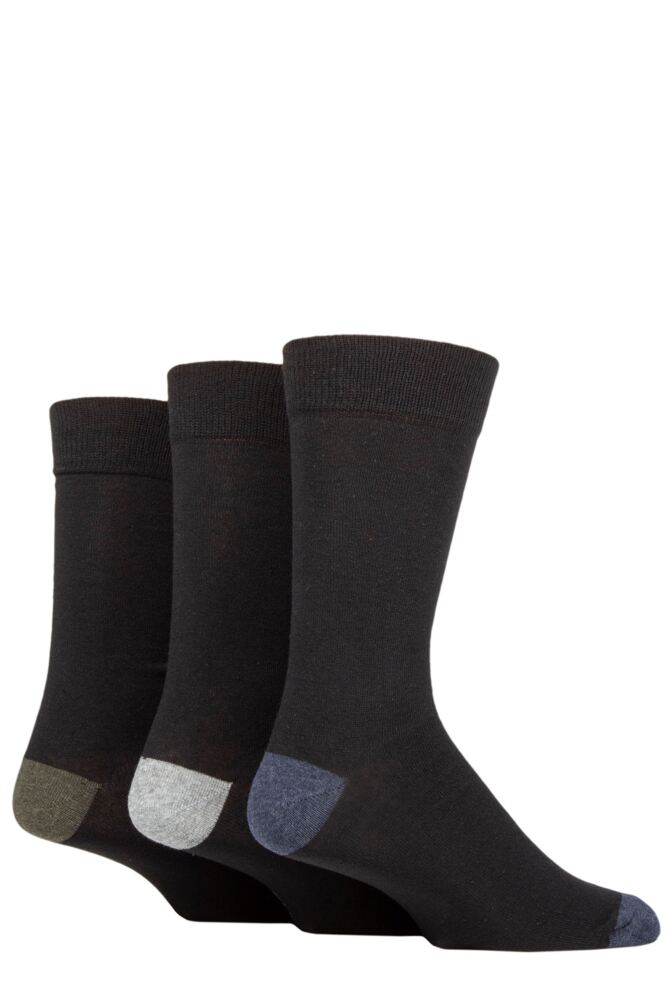 Sockshop TOREMens Recycled Cotton Heel & Toe Socks 3-Pair