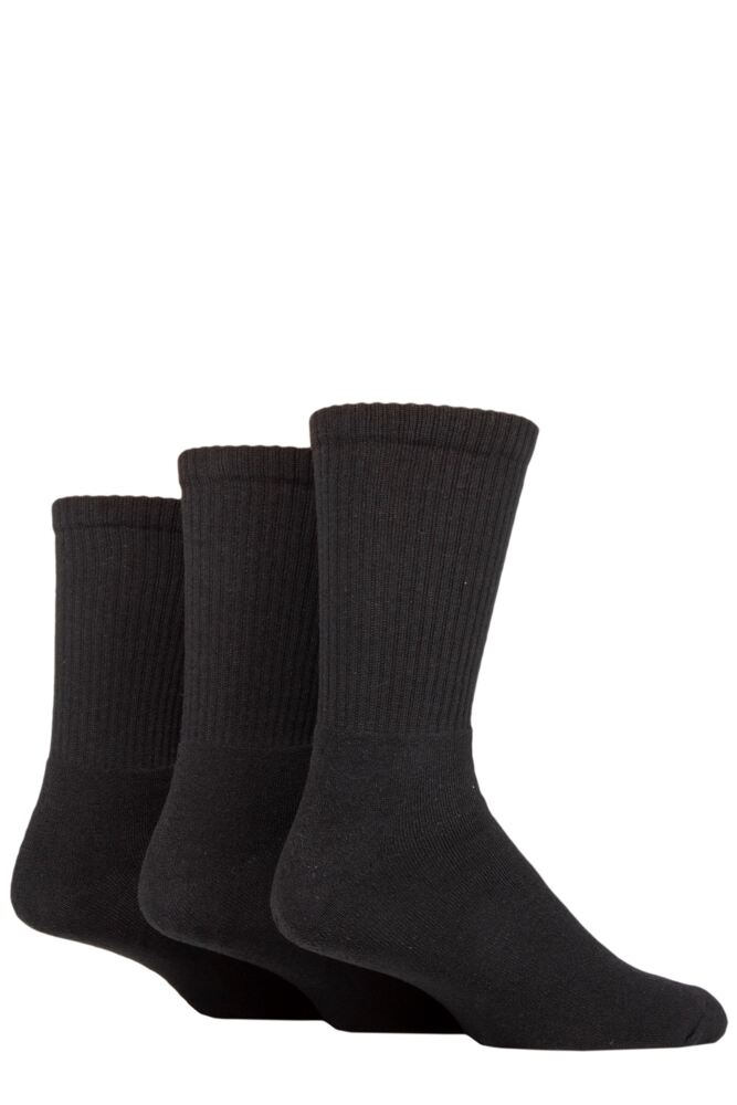Sockshop TOREMens Recycled Cotton Plain Sports Socks 3-Pair