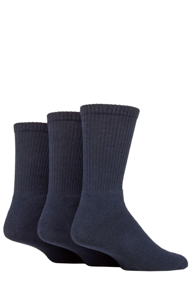 Sockshop TOREMens Recycled Cotton Plain Sports Socks 3-Pair