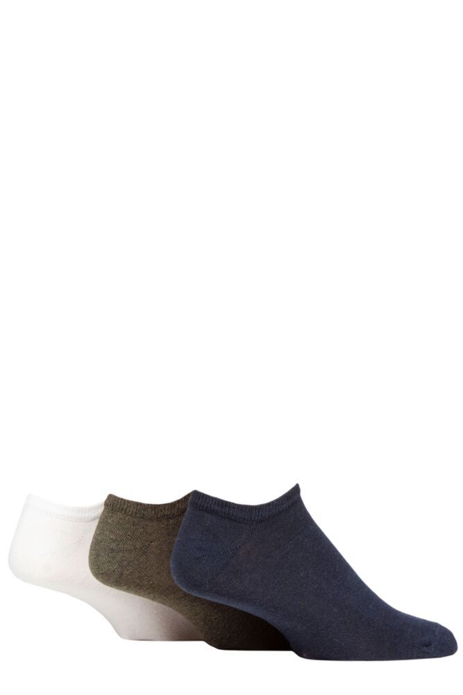 Sockshop TOREMens Recycled Cotton Plain Trainer Socks 3-Pair