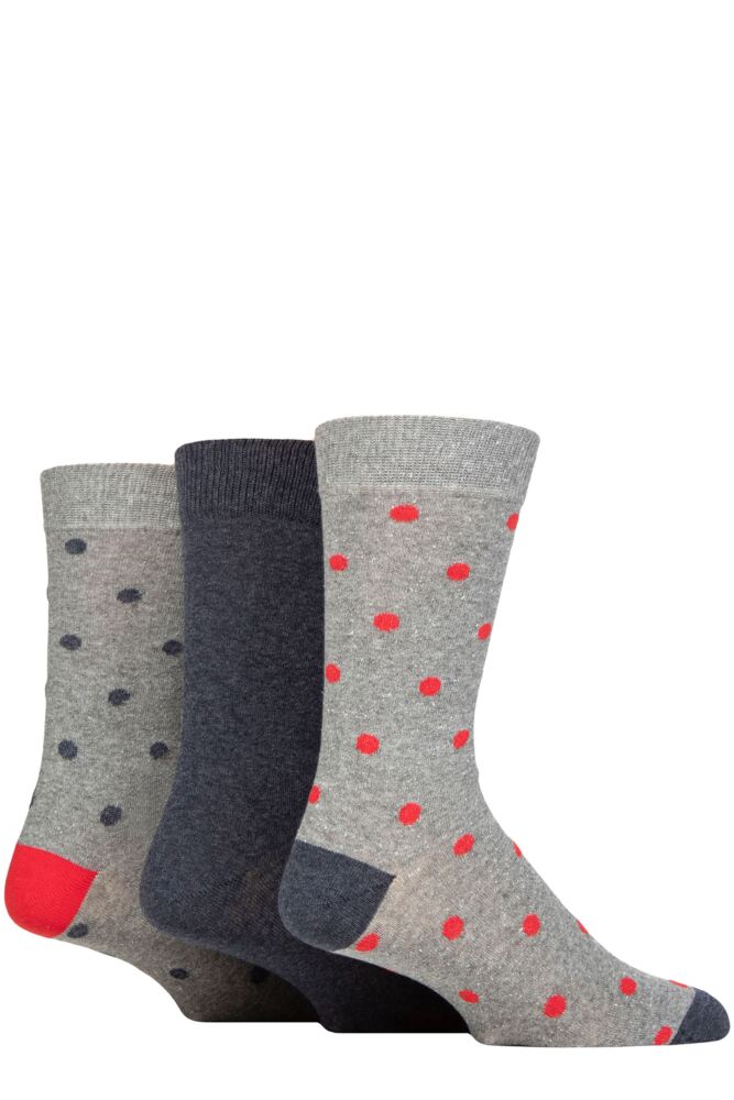 Sockshop TOREMens Recycled Cotton Polka Dot Patterned Socks 3-Pair