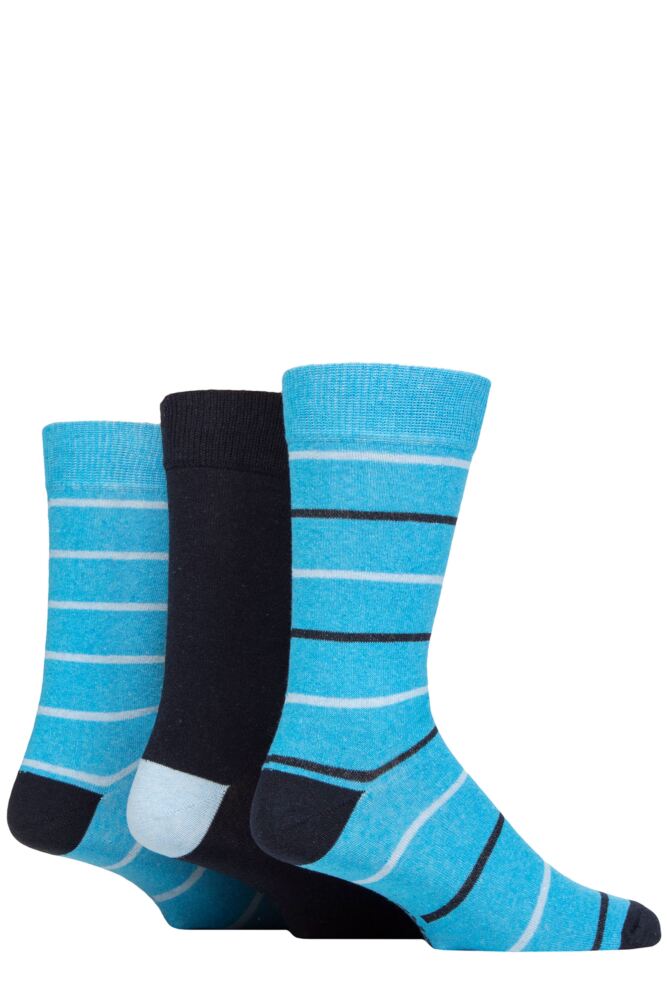 Sockshop TOREMens Recycled Cotton Thin Stripe Patterned Socks 3-Pair