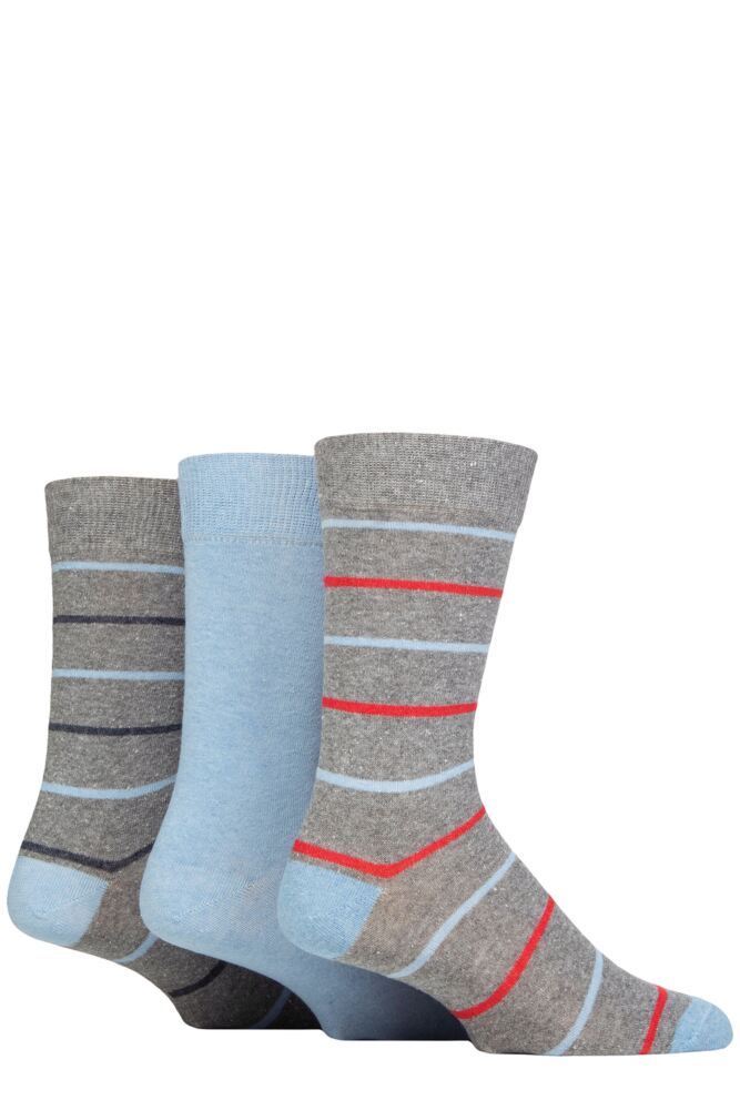 Sockshop TOREMens Recycled Cotton Thin Stripe Patterned Socks 3-Pair