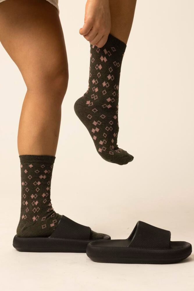 Sockshop TOREWomens Recycled Cotton Diamonds Socks 3-Pair