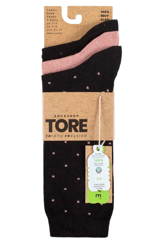sockshop TOREWomens Recycled Cotton Dots Socks 3-Pair