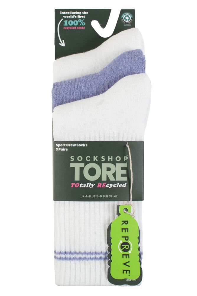 sockshop TOREWomens Recycled Cotton Fashion Sports Socks 3-Pair