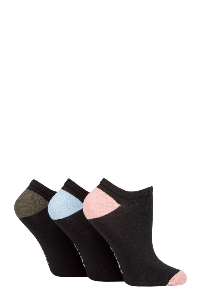 Sockshop TOREWomens Recycled Cotton Heel & Toe Trainer Socks 3-Pair