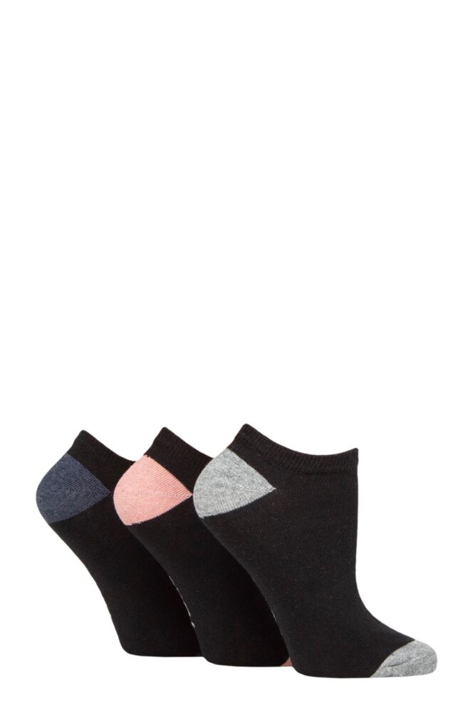 Sockshop TOREWomens Recycled Cotton Heel & Toe Trainer Socks 3-Pair
