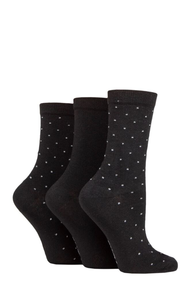 Sockshop TOREWomens Recycled Cotton Pin Dot Socks 3-Pair