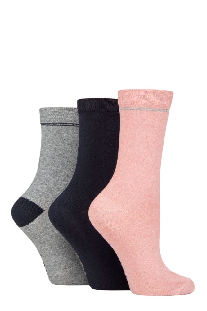 Sockshop TOREWomens Recycled Cotton Placement Stripe Socks 3-Pair