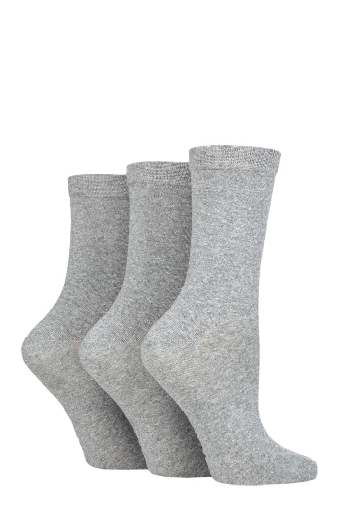 Sockshop TOREWomens Recycled Cotton Plain Socks 3-Pair