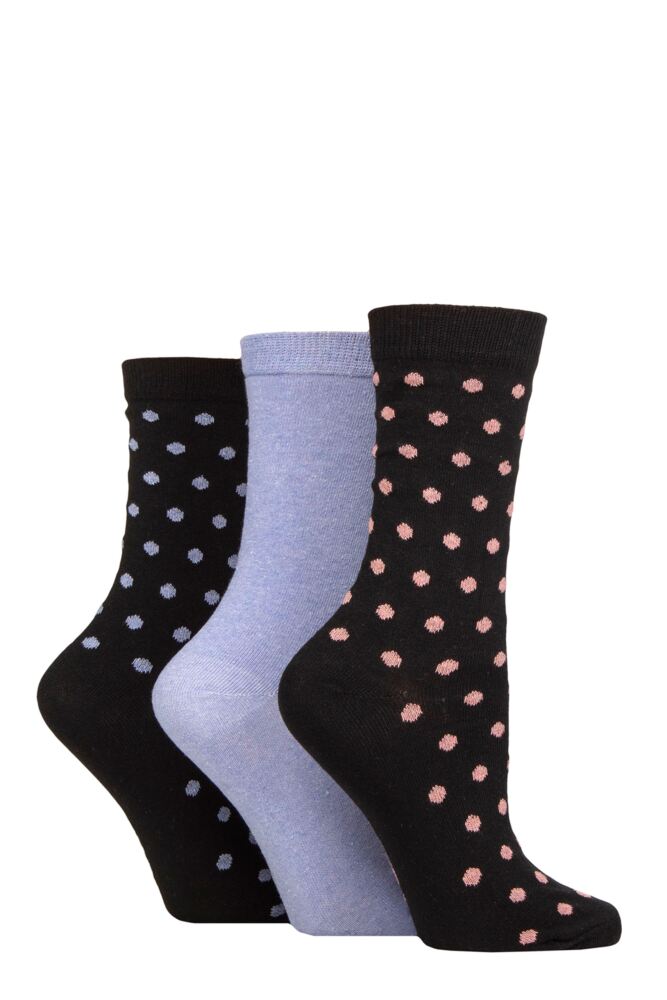 Sockshop TOREWomens Recycled Cotton Polka Dot Patterned Socks 3-Pair