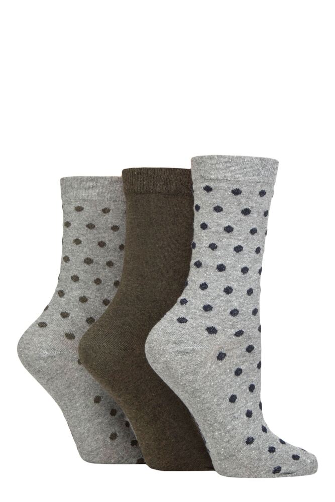 Sockshop TOREWomens Recycled Cotton Polka Dot Patterned Socks 3-Pair